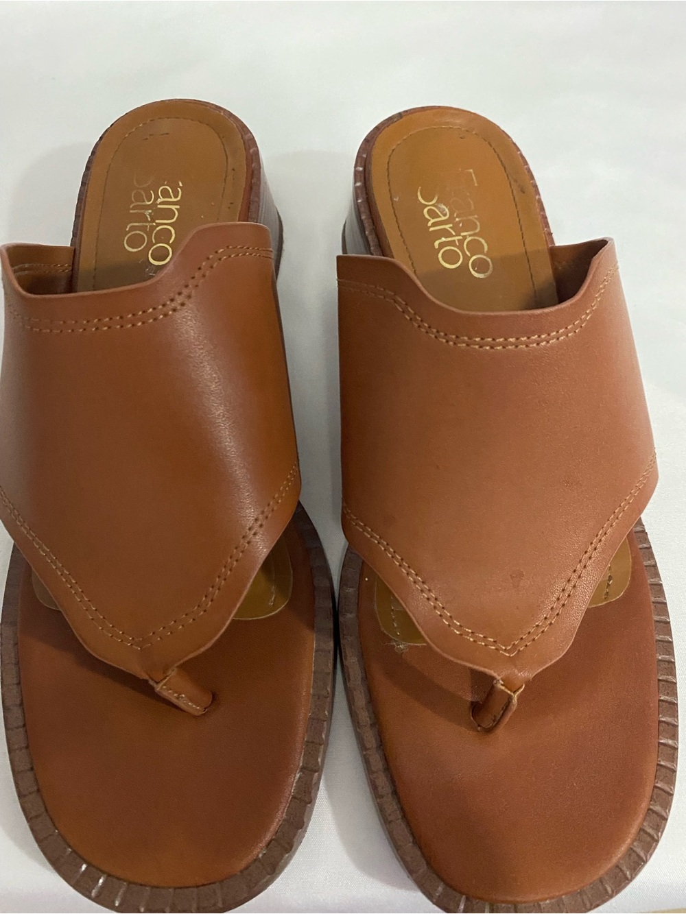 Franco Sarto Brown Open Toe Sandals Size 8 Used